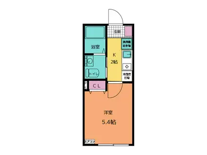 BONANZA追浜(1K/3階)の間取り写真