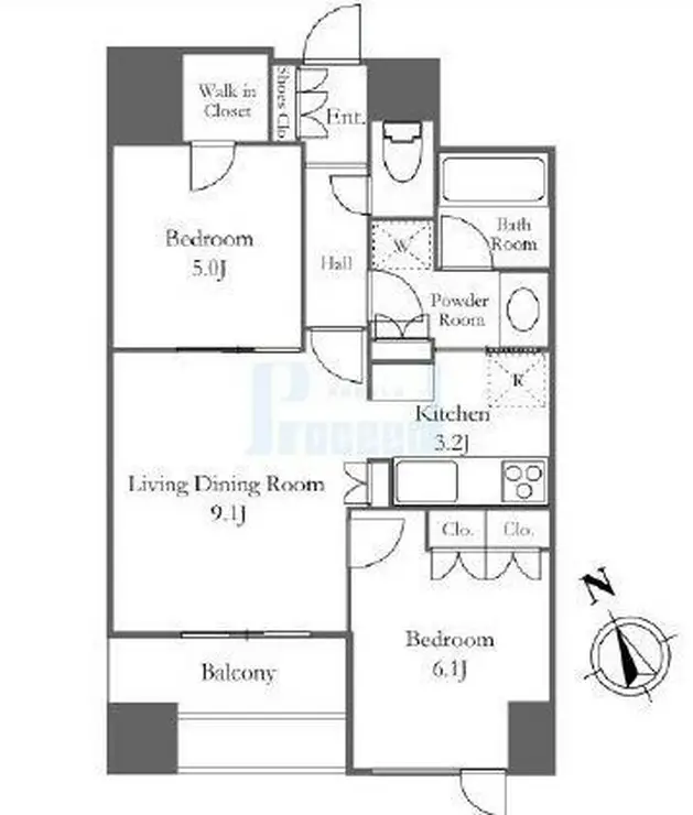ウエストパークタワー池袋 6階階 間取り