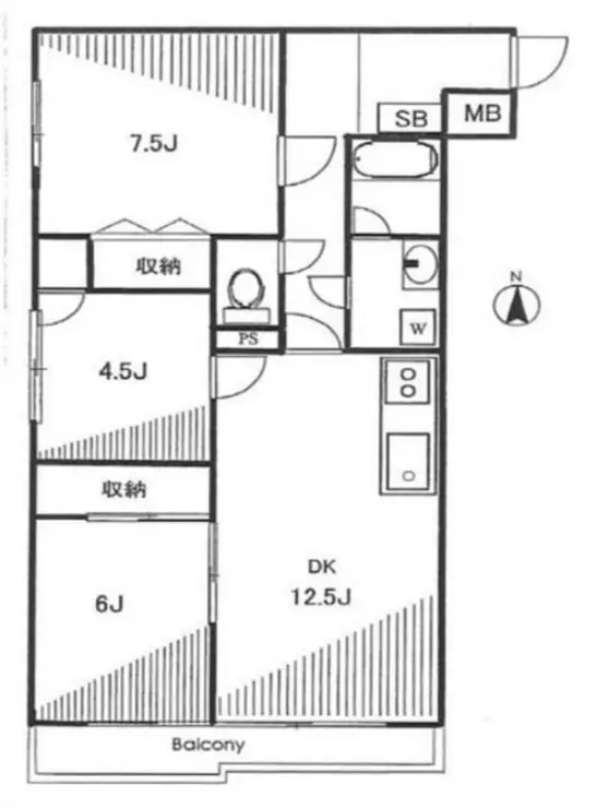 東中野ハイツ 1階階 間取り