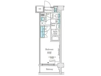 ウエリスアーバン中野坂上(1K/3階)の間取り写真