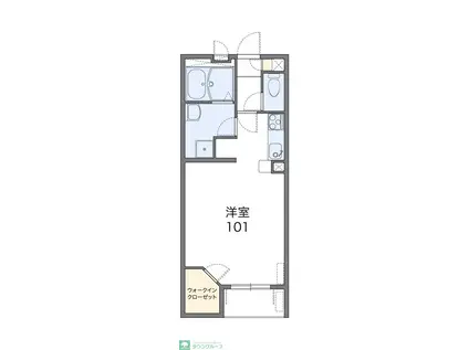 レオネクスト ホワイトバーチII(1K/2階)の間取り写真