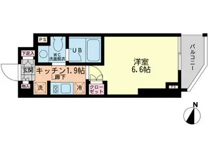 エスティメゾン哲学堂(1K/8階)の間取り写真