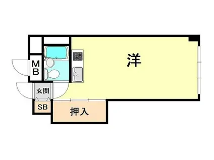 日生住吉コープ(ワンルーム/2階)の間取り写真