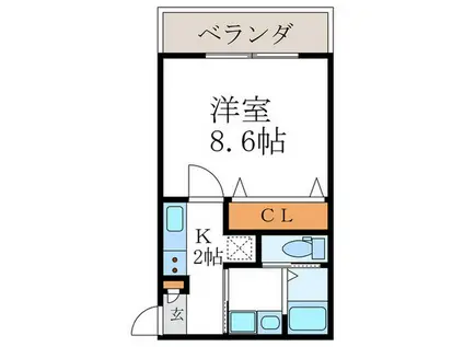 COCO MAISON(1K/3階)の間取り写真