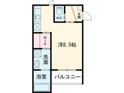 REVE西条駅前(1K/2階)の間取り写真