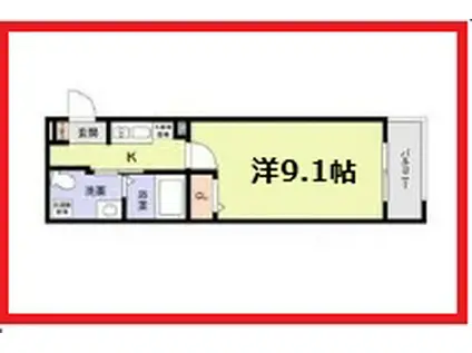 ジェイブラン三ノ輪(1K/3階)の間取り写真