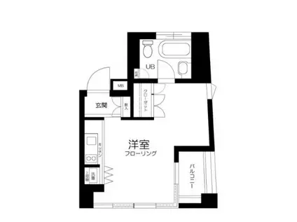 CERES(ワンルーム/4階)の間取り写真