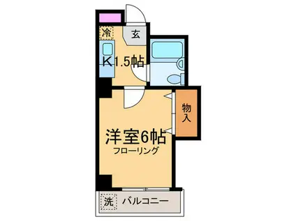 みのわグレースマンシヨン(1K/3階)の間取り写真