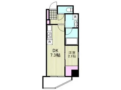 グローリオシェルト溝の口(1DK/4階)の間取り写真