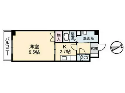 クレール光が丘(1K/5階)の間取り写真