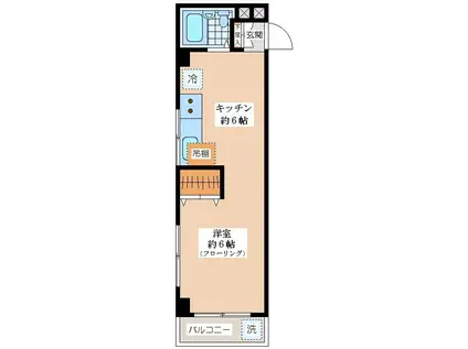 アルゴメゾン(ワンルーム/1階)の間取り写真