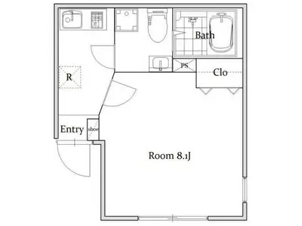 VILLE NEUVE清澄白河(1K/2階)の間取り写真