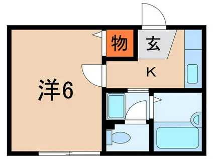 フェニックスハイツ(1K/1階)の間取り写真