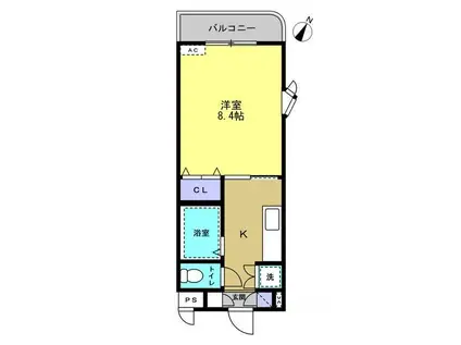 トレステーラ賀来II(1K/1階)の間取り写真