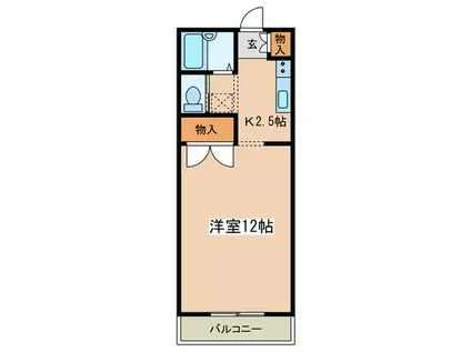 中町ハウス(1K/2階)の間取り写真