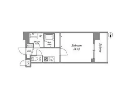 CION NAGOYA MEIEKI(1K/3階)の間取り写真