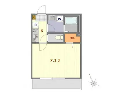 アットリラ八千代台西A(1K/3階)の間取り写真