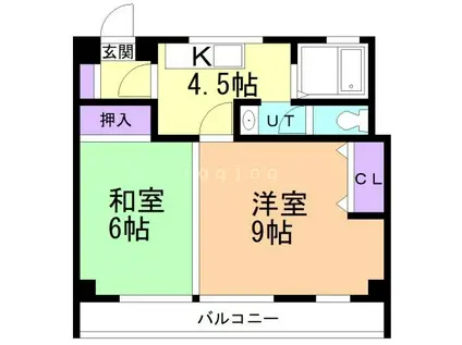 タケダビル(2K/3階)の間取り写真