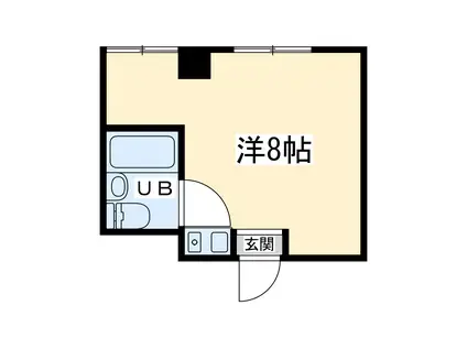 ラムール西天満(ワンルーム/3階)の間取り写真