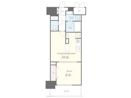 アロームドゥジョア(1LDK/7階)の間取り写真