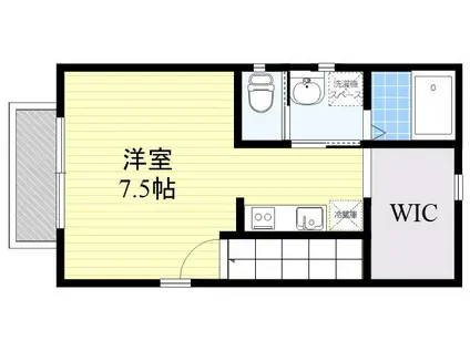 フローラル華Ⅱ(1K/2階)の間取り写真