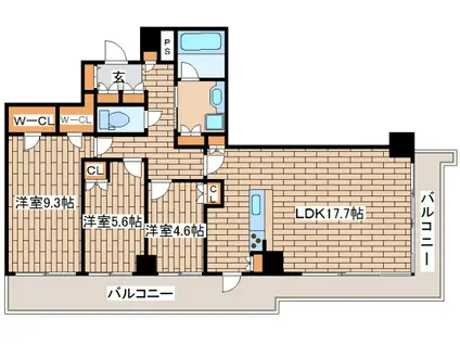 ザ・パークハウス神戸ハーバーランドタワー(3SLDK/20階)の間取り写真