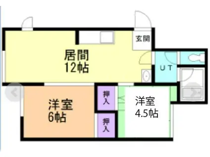 バラエティ3BAN館A(3DK/2階)の間取り写真