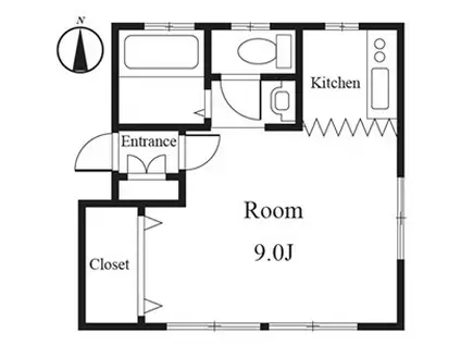 ハイツニコー(ワンルーム/3階)の間取り写真