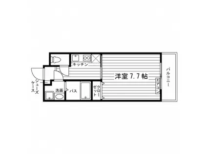 ヴァニターレ(1K/2階)の間取り写真