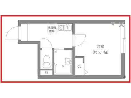 ブルーム(1K/2階)の間取り写真