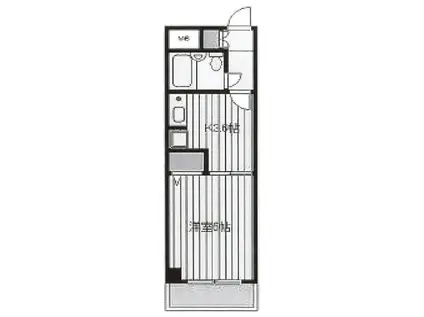 ライオンズマンション板橋中丸町(1K/4階)の間取り写真