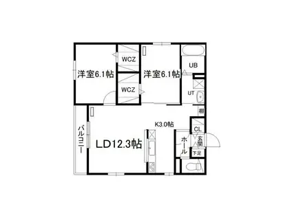 メゾン・イル・ノード平岸(2LDK/3階)の間取り写真