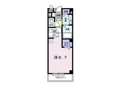 リフレ東百舌鳥A棟(1K/1階)の間取り写真