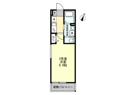 FLORACION(1K/1階)の間取り写真