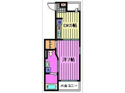 F・P クレスト グランデ(1DK/2階)の間取り写真