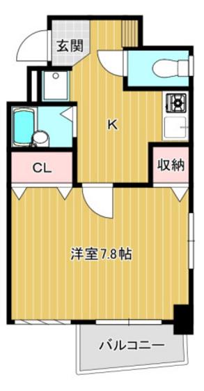 リョーコーテックビル(1K/7階)の間取り写真