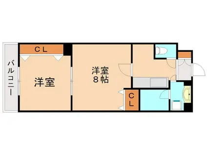 プリンセス香春口(2K/3階)の間取り写真