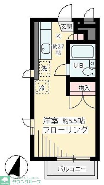 メゾンヴェール(1K/1階)の間取り写真