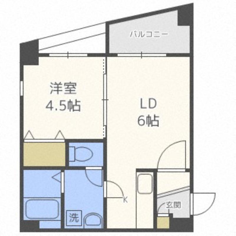 ALLURE MARUYAMA(1LDK/3階)の間取り写真