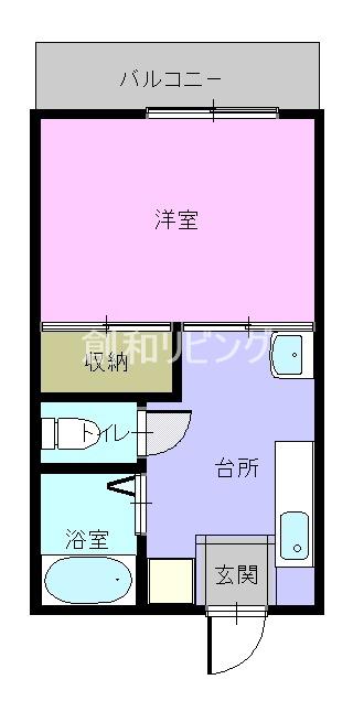 ルミナシア片淵(1K/2階)の間取り写真