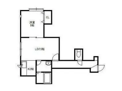 アルキオーネ平和通(1LDK/3階)の間取り写真