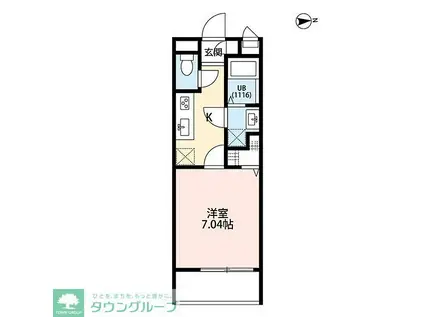 リコルテ大和中央(1K/3階)の間取り写真