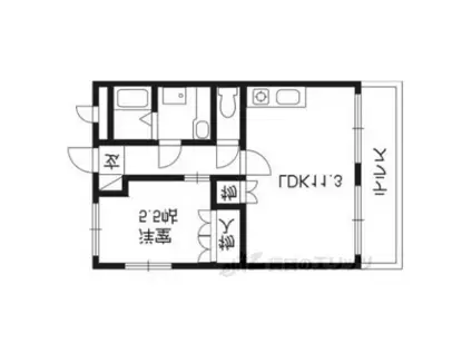 プランドール淀(1LDK/2階)の間取り写真