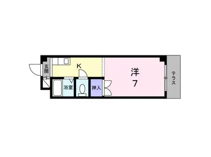 エクセレンスオガワ(ワンルーム/1階)の間取り写真