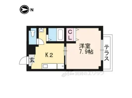 ESTUDIO-R(1K/2階)の間取り写真