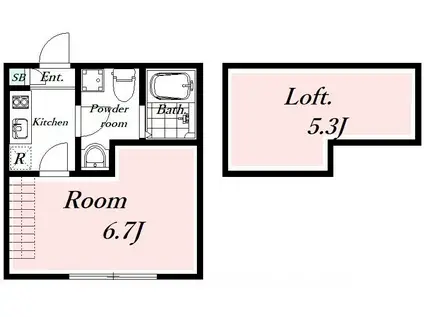 OREO日吉(1K/1階)の間取り写真