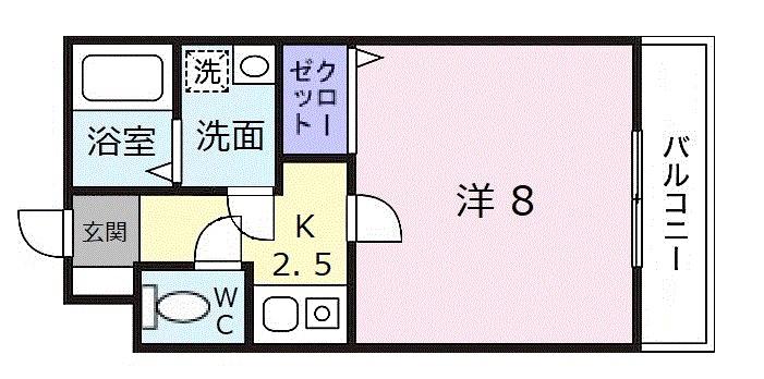 フレンドリートモ(1K/1階)の間取り写真