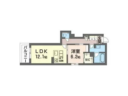 フォース アルカナ(1LDK/2階)の間取り写真