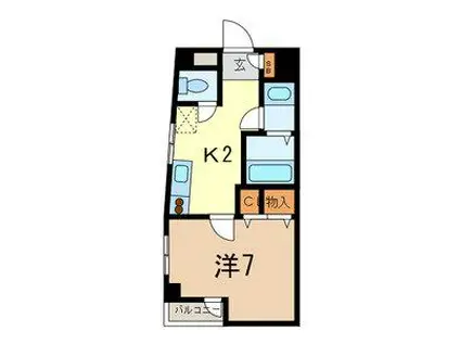 エーエムエム(1K/2階)の間取り写真