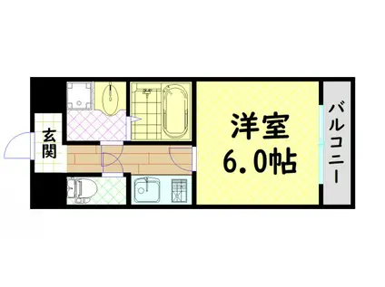 グランパシフィック恵美須西(1K/7階)の間取り写真